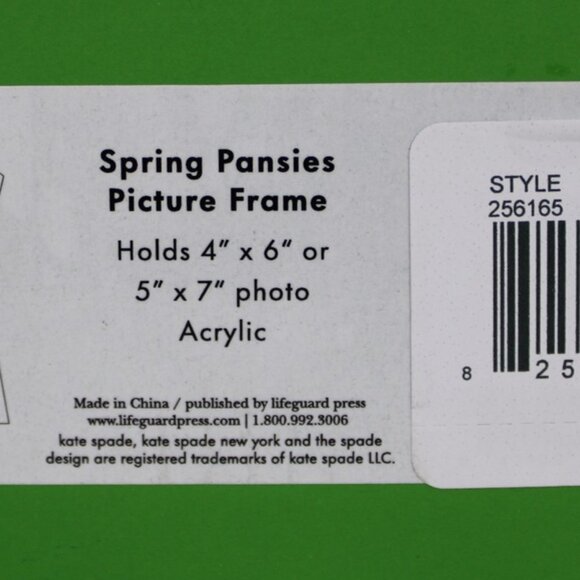 Kate Spade New York “Spring Pansies” Acrylic Picture Frame - Picture 4 of 6